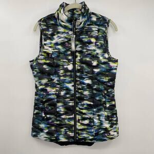 Tangerine Duck Down Puffer Vest Lightweight Packable Printed Size Small NWOT